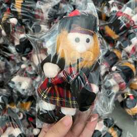 跨境侏儒小人公仔挂件钥匙扣背包挂饰大胡子英伦风圣诞挂件