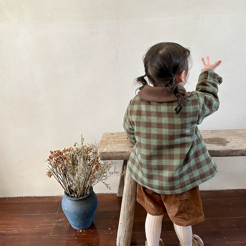 Children's jacket, cardigan, quilted woolen coat
