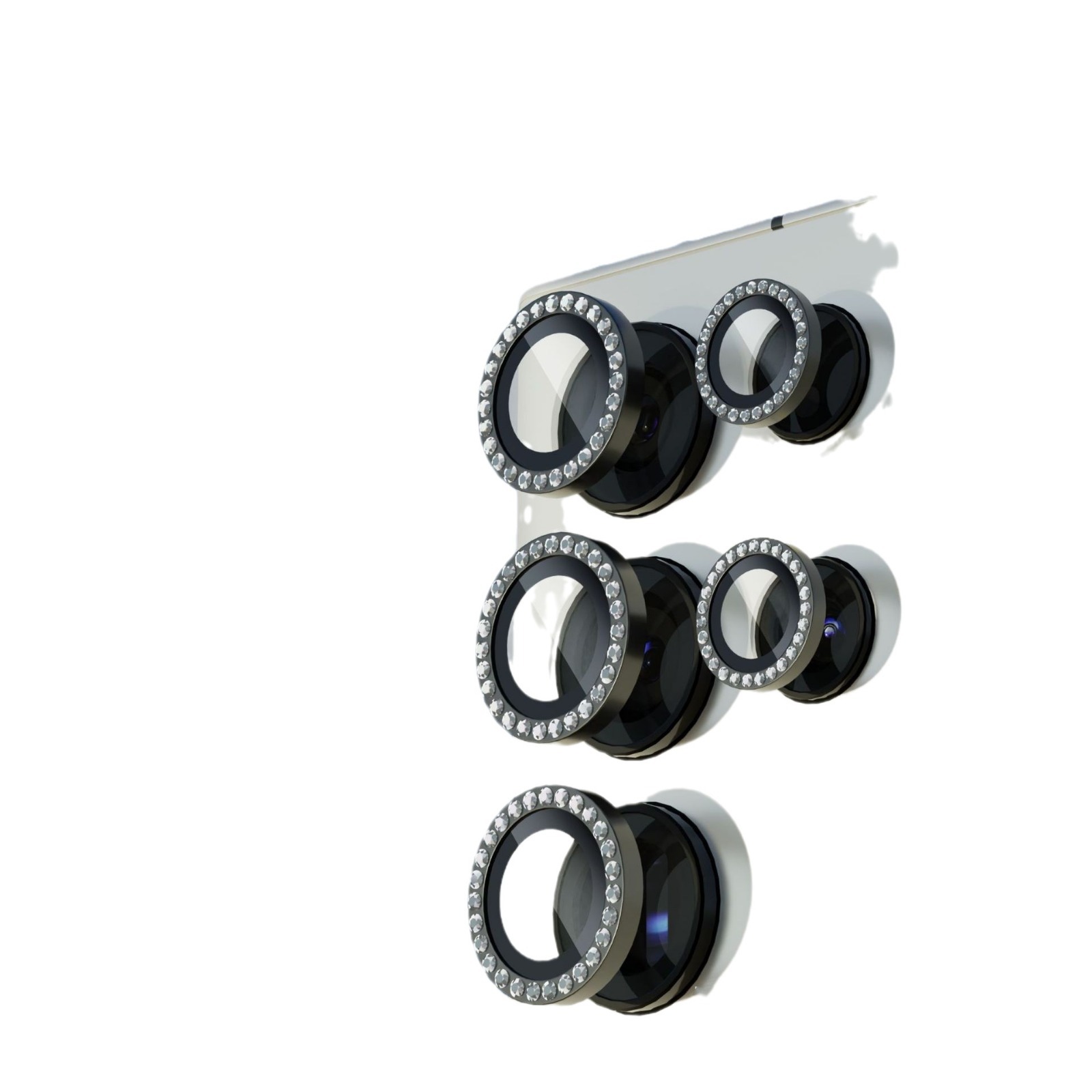 Película Protectora de Lente con Perforación de Puntos Tipo Ojo de Águila para Samsung S25 Ultra, Película AR de Posicionamiento de Cámara para Galaxy S24 Plus