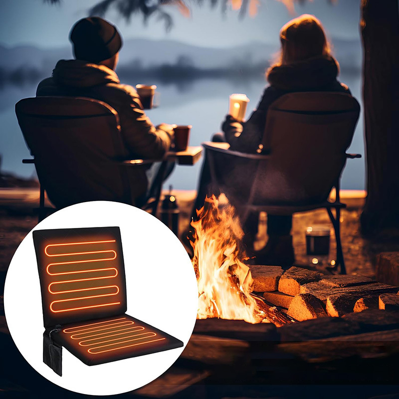 Cojín de calefacción al aire libre plegable portátil engrosado cojín de tela de oxford silla plegable calentamiento cojín a prueba de humedad equipo de campamento de invierno