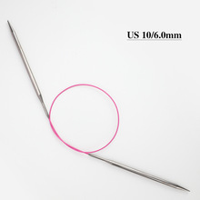 J6DA好用的环形针编织工具毛衣针不锈钢棒针毛线织针手工循环棒针