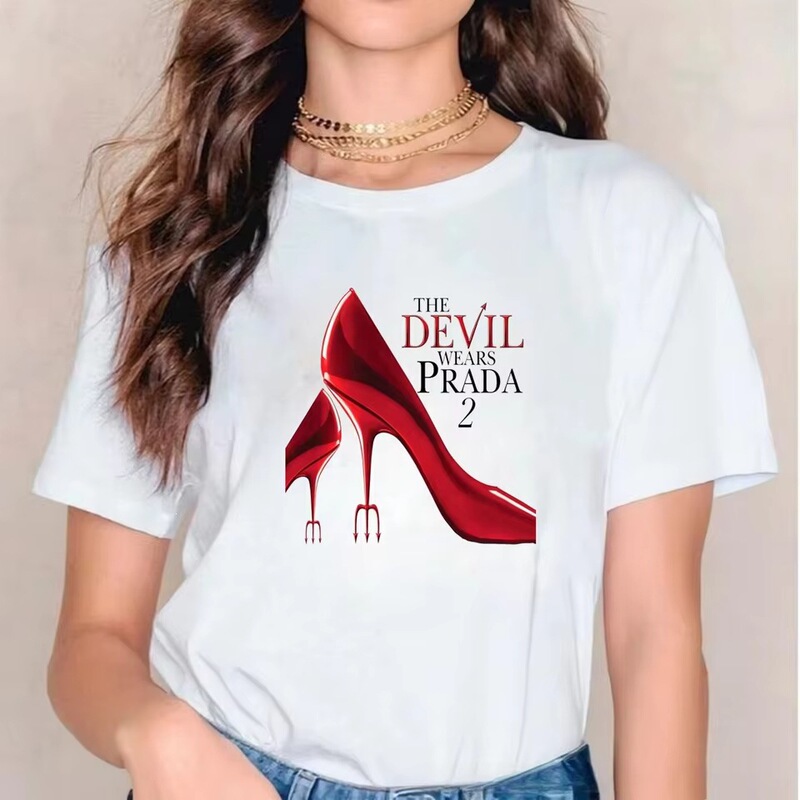 2026 New Movie "The Devil Wears Prada 2" Graphic Pure Cotton Unisex Shirt for Summer Men