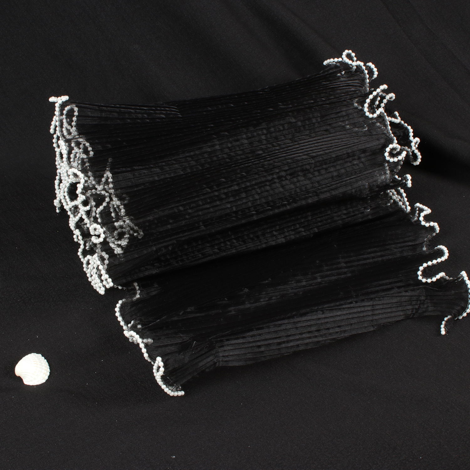 Cinta de hilo ondulado perlado navideño, rollo de material de embalaje para arreglos florales, material de malla para forrar rosas