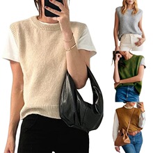 B 99924 Sleeves Knit Vest Hollow Out Tie Design �U��ϵ��