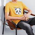 品牌剪标夏季男士圆领潮流青年亮色童趣熊猫印花短袖T恤衫T2Q161