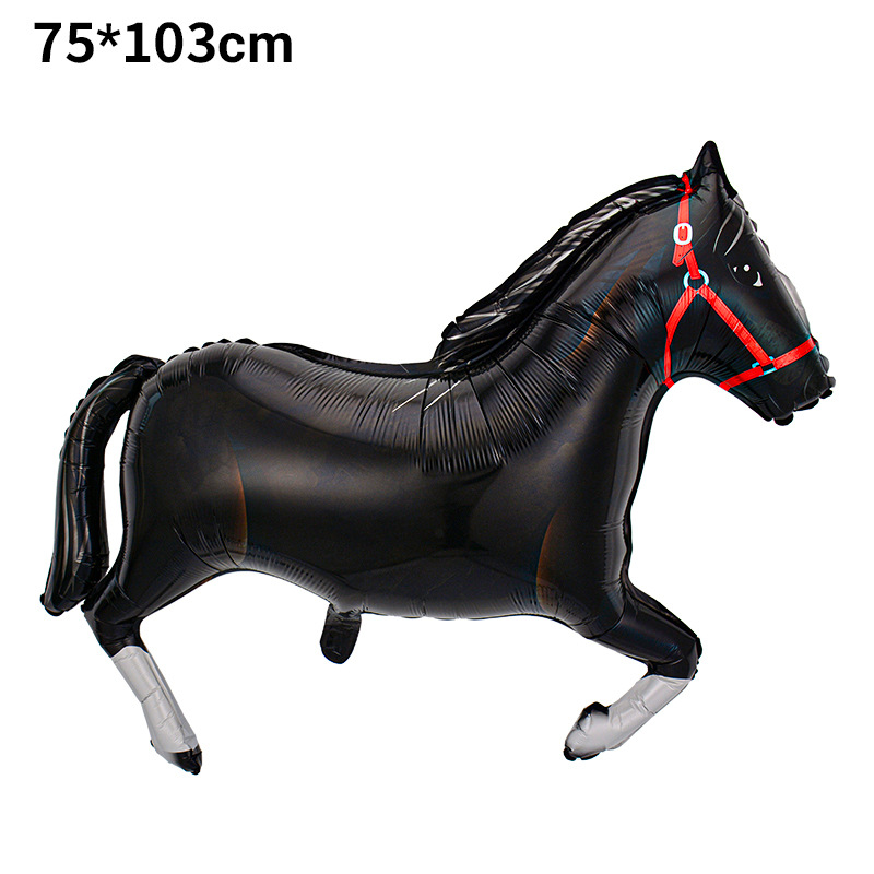 Globos de aluminio con motivos de caballos para decoraciones temáticas de vaqueros y del oeste, carreras de caballos y decoraciones para fiestas. image 9