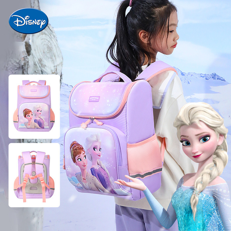 Disney genuine goods Frozen Children's Schoolbag Ridge Relief Primary School Students Grade 4-6 Girls Backpack Disney genuine goods Frozen Children's Schoolbag Ridge Relief Primary School Students Grade 4-6 Girls Backpack