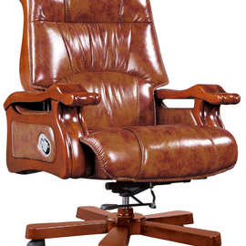 厂家批发直销 特价老板椅办公家具 头层牛皮大班椅 可躺双功能椅