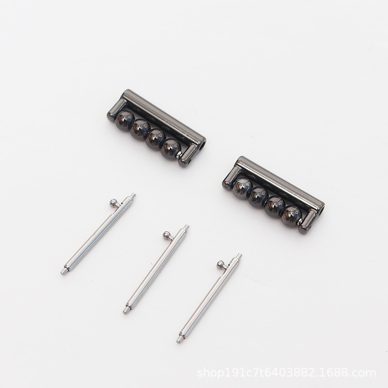 [mẫu tai thô] màu đen - 4 hạt đệm màu đen / Giao diện 18mm (kèm kim tháo nhanh)