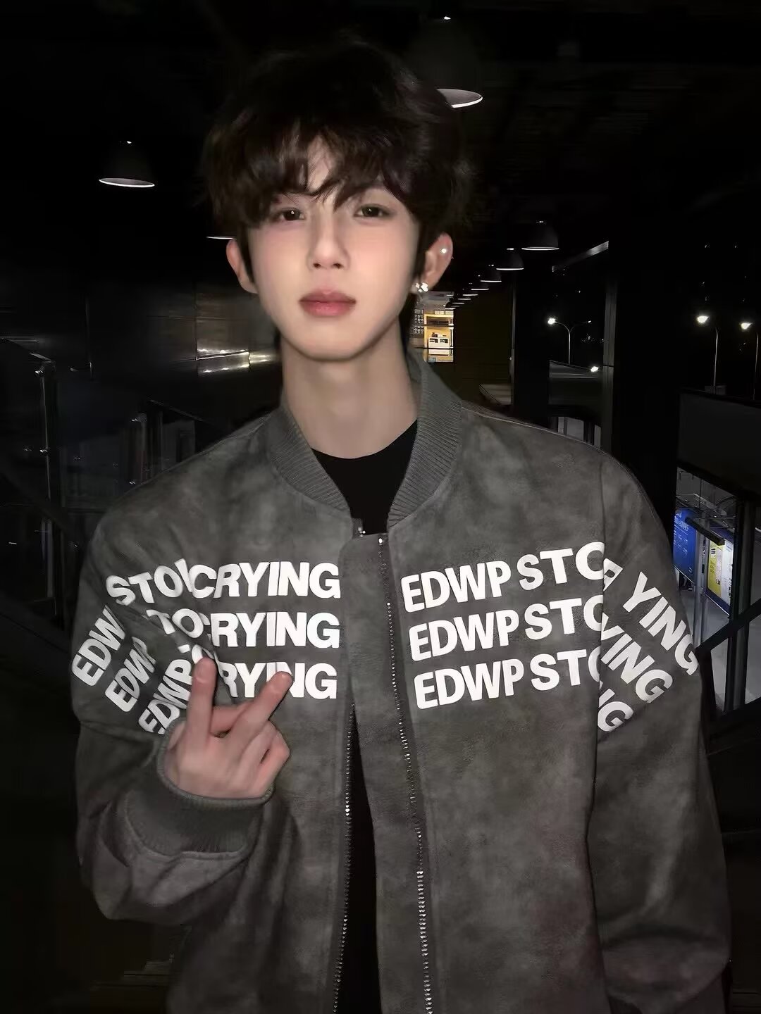 Chaqueta de cuero impresa con letras, chaqueta de otoño para niños, chaqueta de hiphop americana, chaqueta de béisbol, invierno y otoño