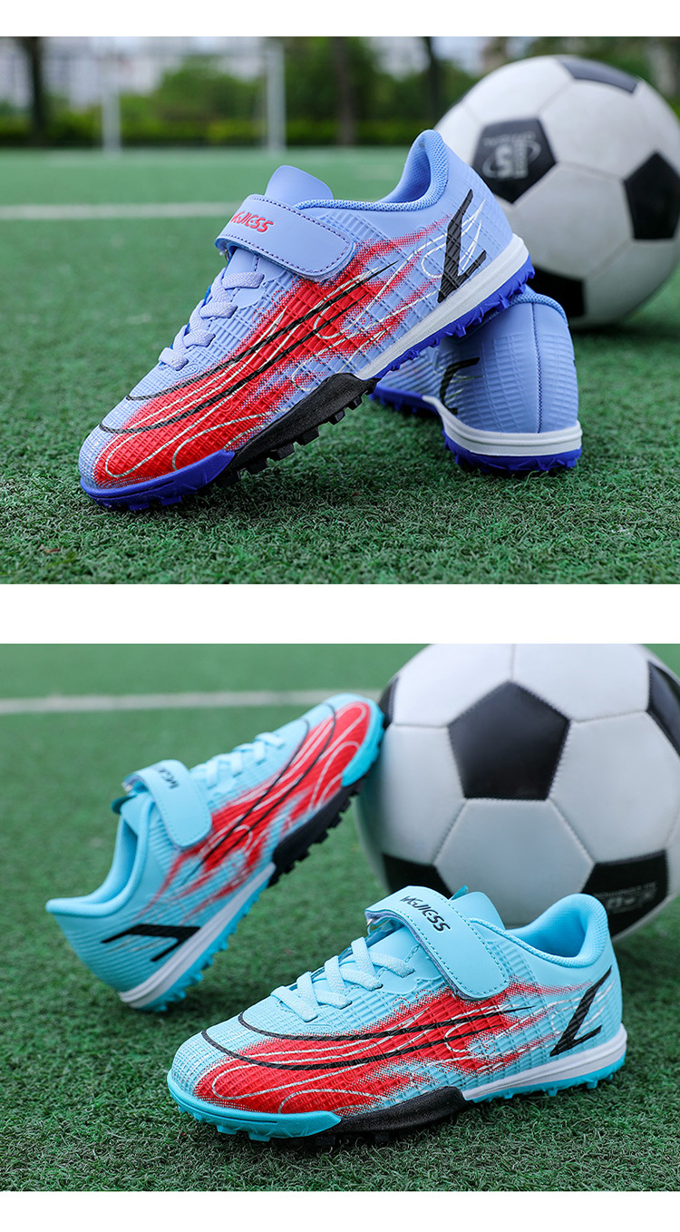 Nuovi ragazzi e ragazze da calcio per bambini, scarpe sportive per l'allenamento degli studenti fuori dalla scuola, erba artificiale, piedini per unghie rotti TF_voghion.com