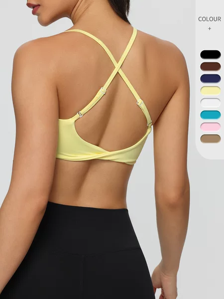 European and American Popular Fitness Sports Bra with Adjustable Shoulder Straps, Shockproof Running, Fitness, and Yoga Underwear Bb202