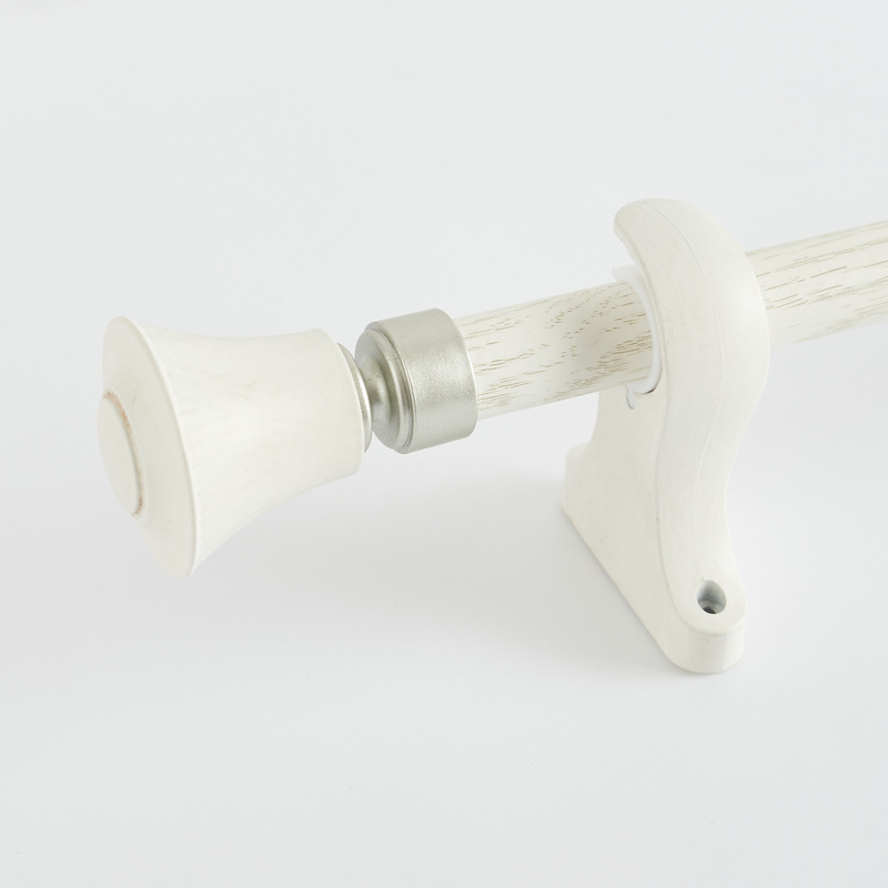 Varilla de madera simple, barra romana silenciosa, barra de cortina, barra de cortina de aleación de aluminio, barra simple, barra doble, pista de cortina al por mayor