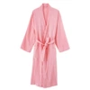 Double -layer gauze pink kimono collar