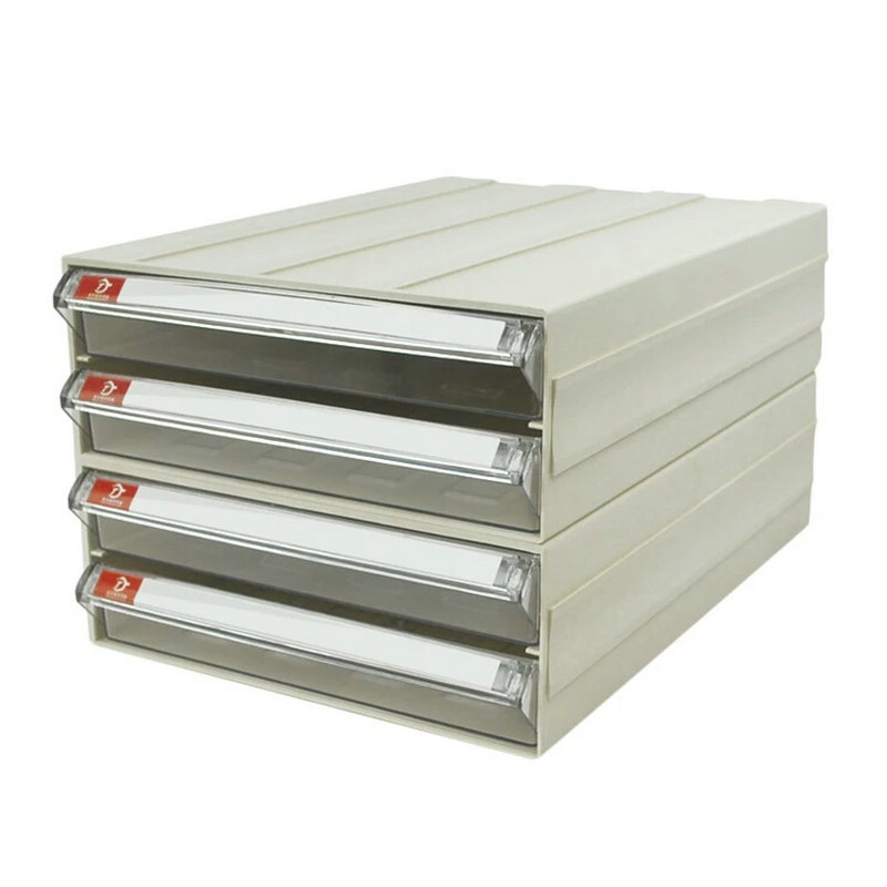 桌面可自由组装文件整理柜A4纸抽屉式效率柜资料文件盒组立式盒子