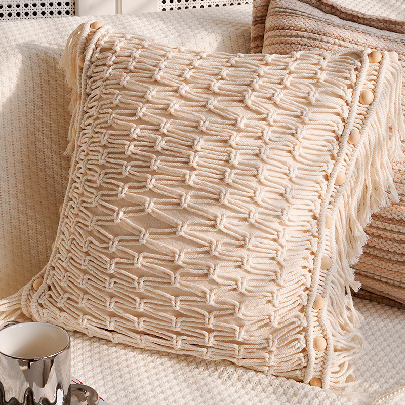 Retro de alta sensación asiento de dormitorio sofá almohada cojín almohada cubierta bohemia casa suave sofá almohada cubierta
