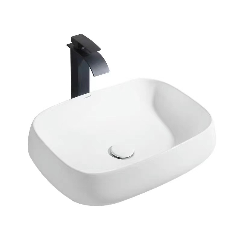 lavabo de cerámica de moda nórdica lavabo de arte lavabo oval blanco lavabo