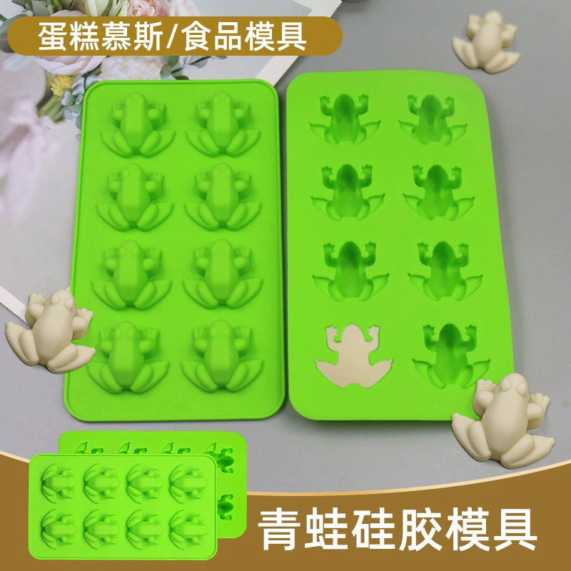 Силиконовая форма для шоколада в виде маленькой лягушки, креативная форма для льда, домашняя форма для сахара QQ, стереоформа в виде животного