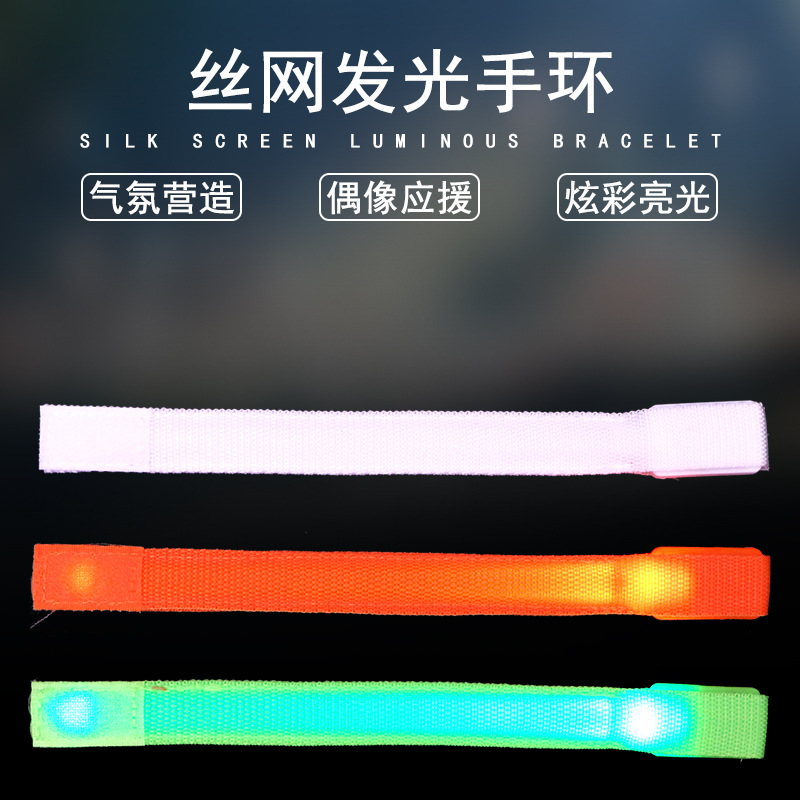 LED luminoso pulsera entretenimiento alegría flash apoyos dibujo diseño actividad tema elemento cinta LED correa de muñeca