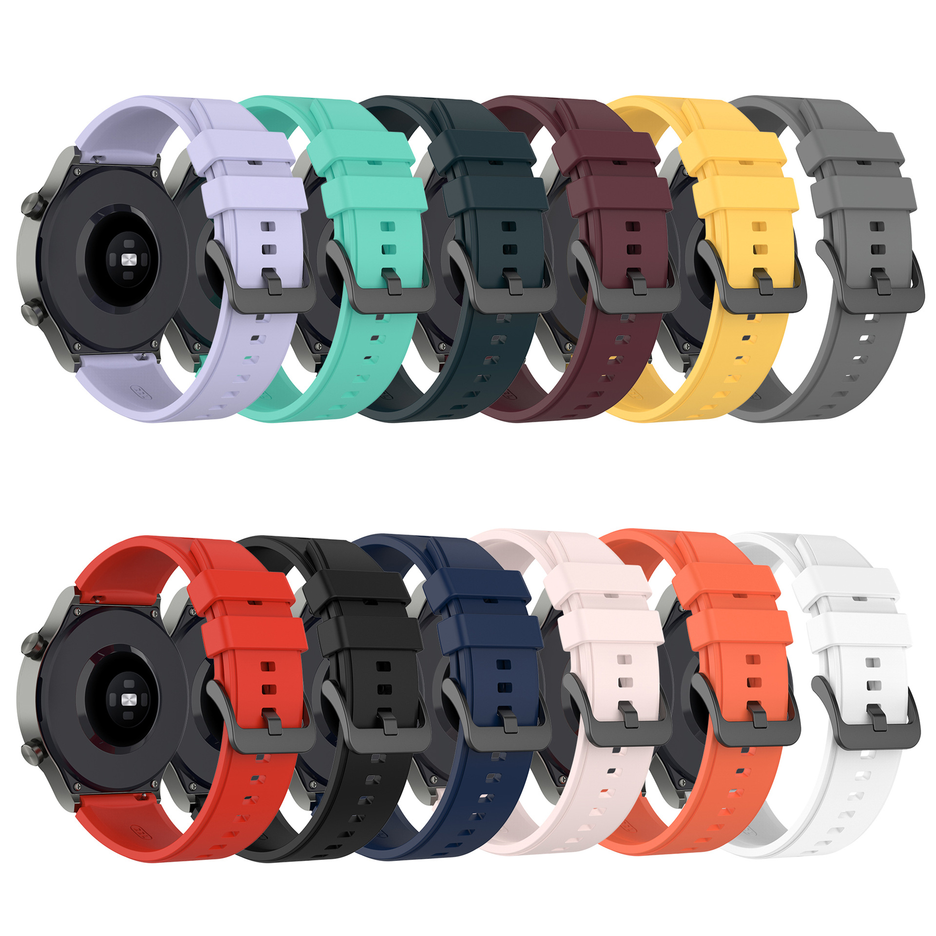20 22mm Suitable for Huawei Gt4 5 Pro 46mm Watch Strap Watch4 3 Pro Step Silicone Wristband