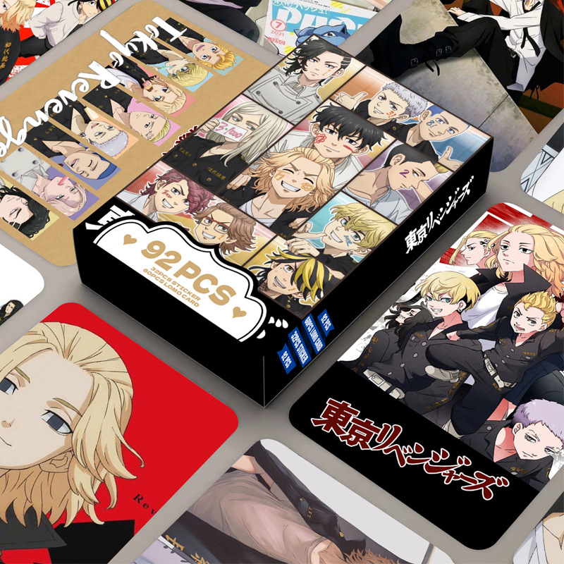 92 LOMO Cards Tokyo Revengers Dual-Sided High-Definition Color Print Photo Cards Anime Merchandise Collectible Sticker