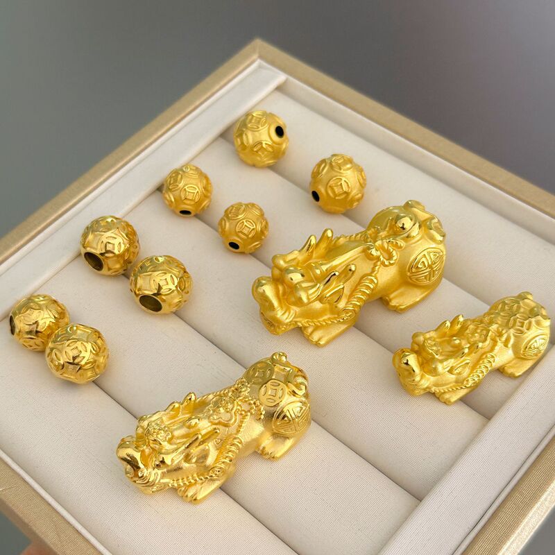 Gold shop with half hollow lucky money brave boutique Vietnam gold imitation gold High set diy bracelet accessories