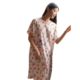 Really soft ~ class a cotton knitted cotton long short sleeve nightgown cool silky light small fresh printed pajamas summer