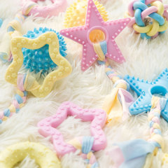 Rubber Teething Toy for Dogs, Twist Ball, Durable Bite-Resistant Bone for Small Breeds, Training Tool, Rubber Teddy Accessories, Pet Toy