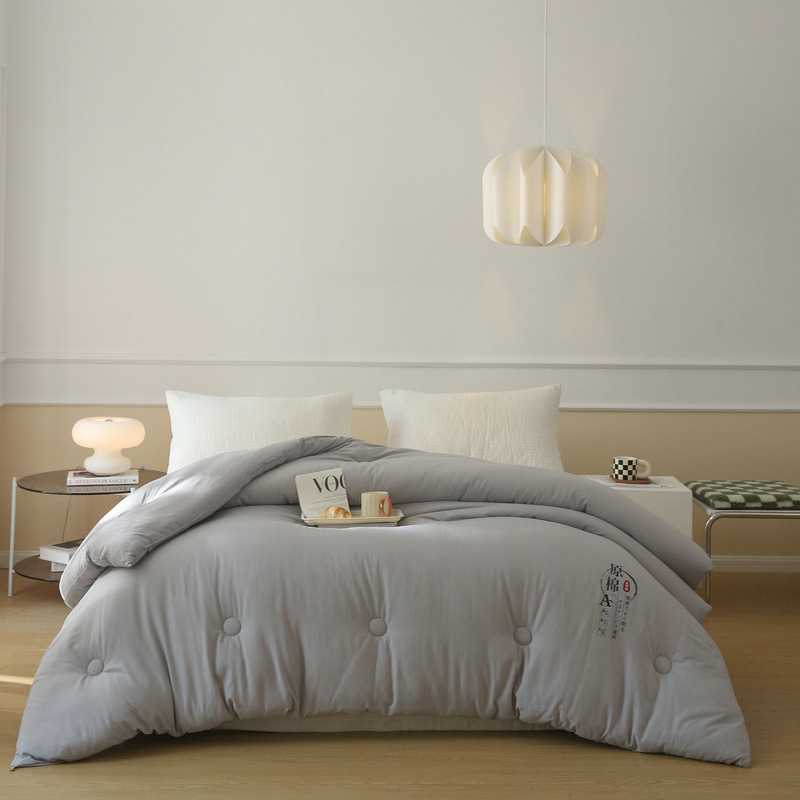 日式原棉大豆纖維被單雙人空調被學生夏涼被被芯四季通用