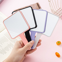 方形小镜子女生随身便携补妆镜高清镜面手柄镜可DIY定制梳妆镜子