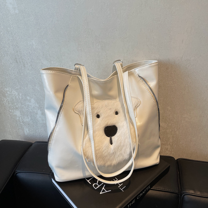 2024 otoño nueva mochila de peluche de gran capacidad multiuso para perros, mochila de hombro de viaje casual de moda universal