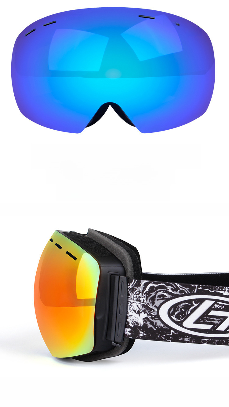 Ski goggles Double-layer anti-fog spherical ski glasses for men and women for outdoor mountaineering windproof eye protection Mirror Gear_voghion.com