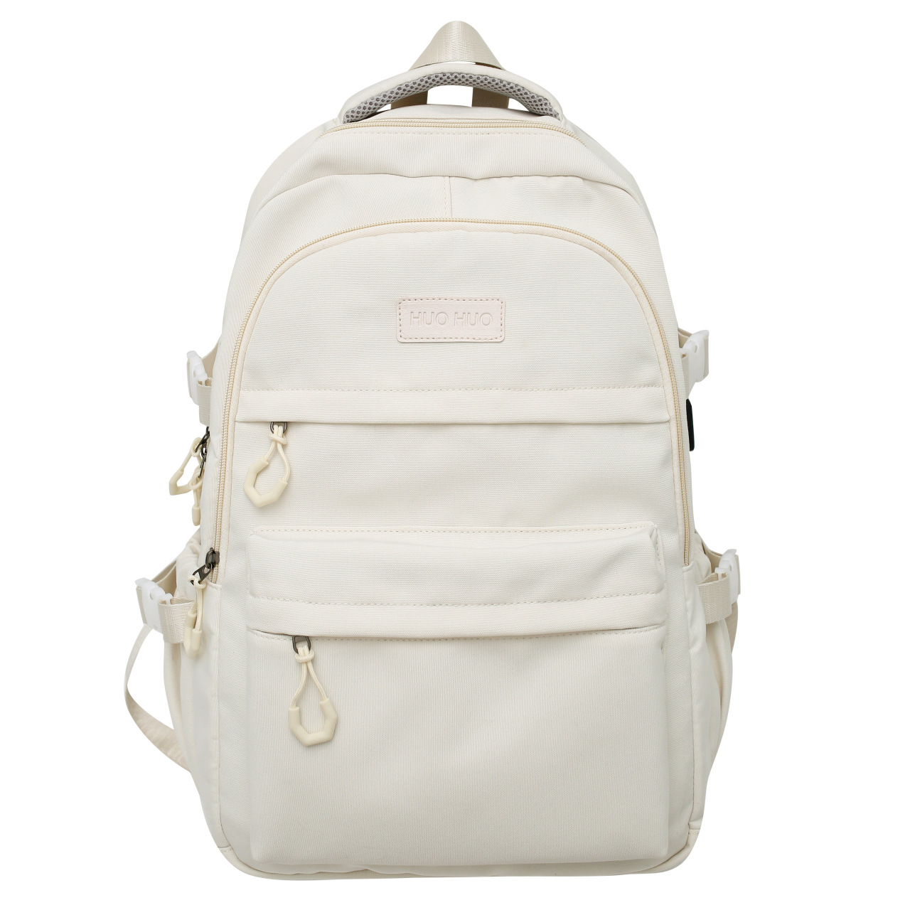 Cross-Border Popular Korean-Style Schoolbags for Middle and High School Students, Simple Solid Color Versatile Fashionable Backpacks, Burden-Reducing and Durable Schoolbags
