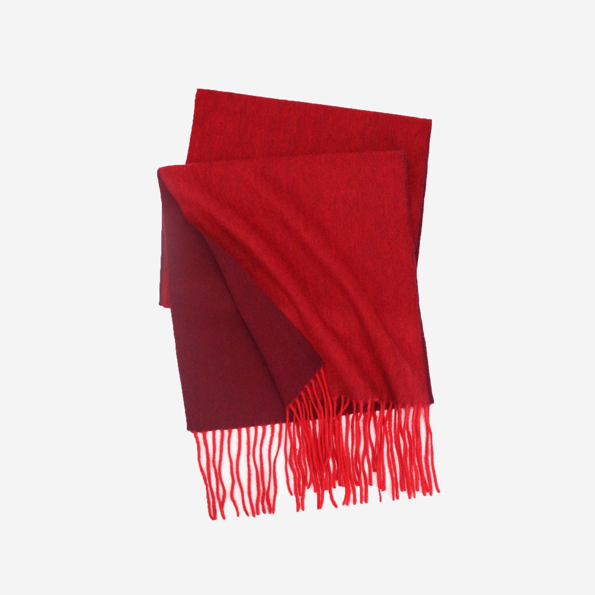 100% bufandas de lana roja simple coreano otoño invierno atmósfera sensación de cuello sensación de alto nivel de regalo de reunión anual de chal universal