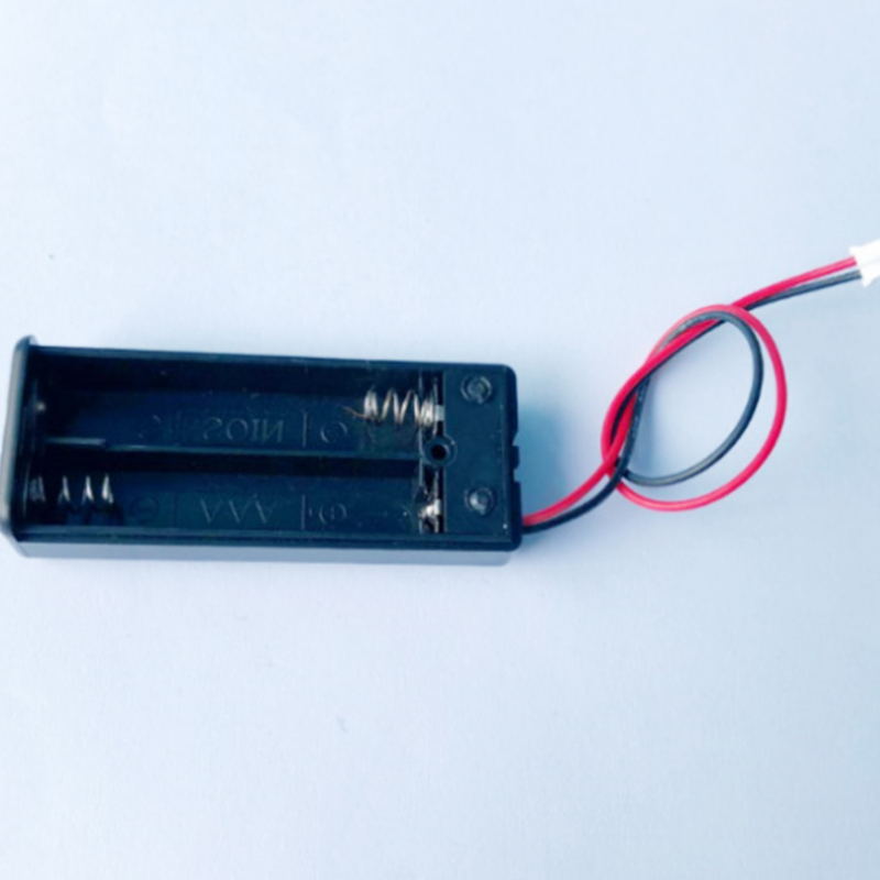 工厂直供室内常规2节7号带盖带开关带2.0端子线长15cmAAA黑色电池