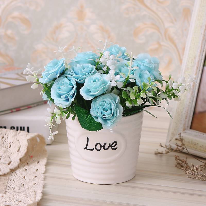 Peacock Blue Love Cup (Blue Rose)