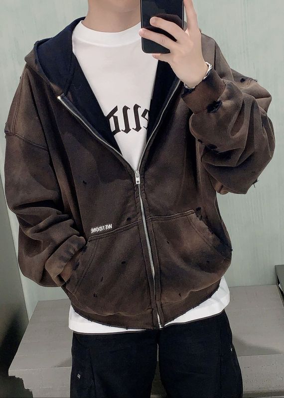潮牌高街WE11立体印花小熊休闲宽松情侣T恤男女同款卫衣外贸批发|undefined