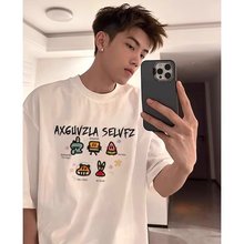 纯棉夏装长袖T恤男新款春秋款男孩韩版帅气打底衫潮t