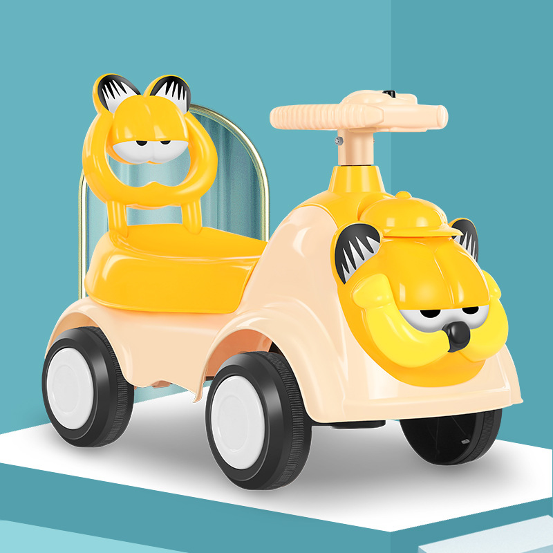 Coche giratorio para niños, coche deslizante con luces y música, coche de juguete para niños y niñas de 1 a 3 años
