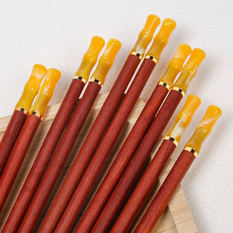 Palillos de madera de ala de pollo, palillos de madera maciza para el hogar, sin pintura, sin cera, comida, una persona, palillos, imitación, jade, regalos, palillos al por mayor