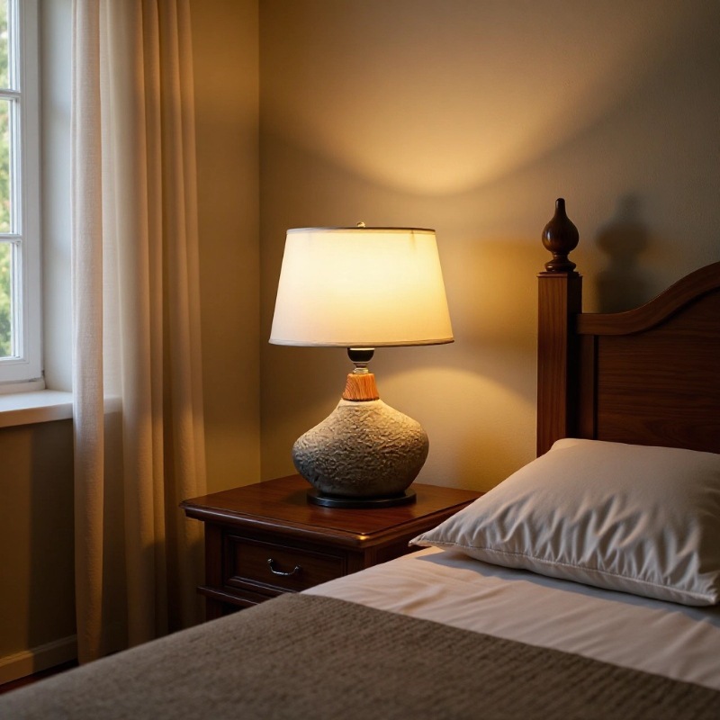 Creative Ceramic Table Lamp Bedroom Bedside Desktop Ornaments Atmosphere Lamp Living Room Decorative Ornaments Fabric Lampshade Table Lamp