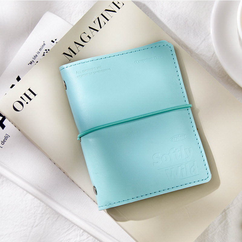 Recoger M5 hojas sueltas libro de cuentas manual, cromatografía de respiración, estilo de color fresco, notas, notas, notas de base, libro de cuentas manual