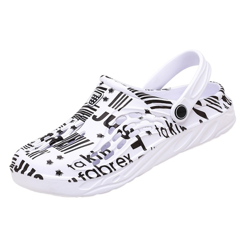 Sandalias de los hombres de verano al aire libre zapatillas al aire libre sandalias de playa zapatos de los hombres de moda de doble uso personalizado agujero deportes zapatos de moda