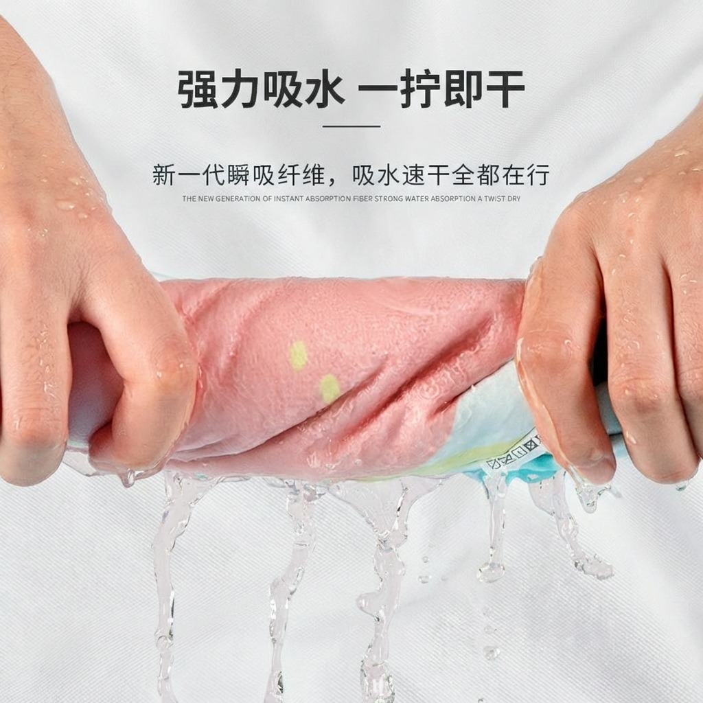 游泳浴巾女便携速干男吸水毛巾儿童沙滩巾斗篷游泳速干浴巾
