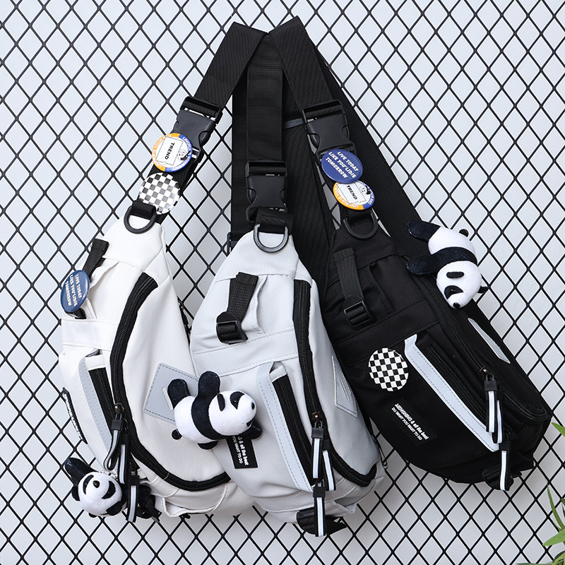 001 Ins Brand Hong Kong Chest Men's Workwear Trendy Street Casual Crossbody Japanese Style Cycling Sports Waist Bag Women_voghion.com