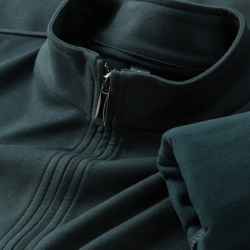 seda de morera con cremallera de manga larga camiseta hombre ocio infrarrojo lejano 7A antibacteriano camuflado calentamiento de color sólido vestido grueso otoño invierno