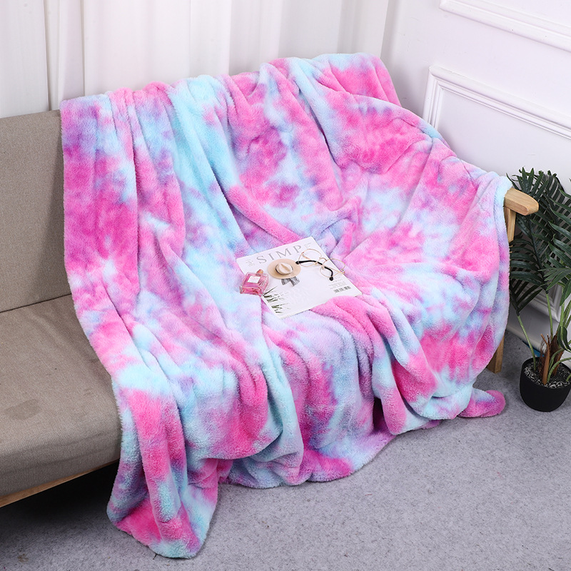 个性设计毛毯长毛绒毯子外贸面双层毛毯汽车毯午睡毯双层膝盖毯