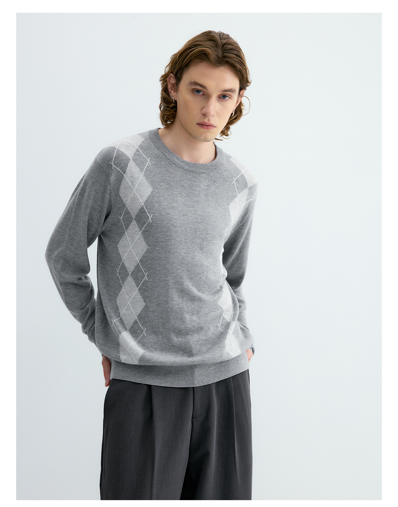 UNF Ralph Plaid 300g Crew Neck Sweater