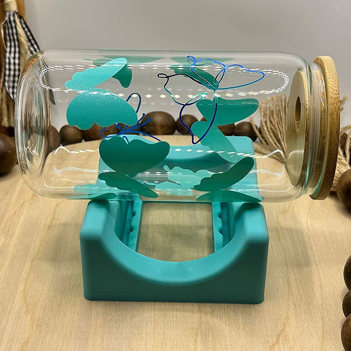 Portavasos de grabado transfronterizo taza de silicona taza titular simple antideslizante titular de la taza soporte de vaso de ángulo