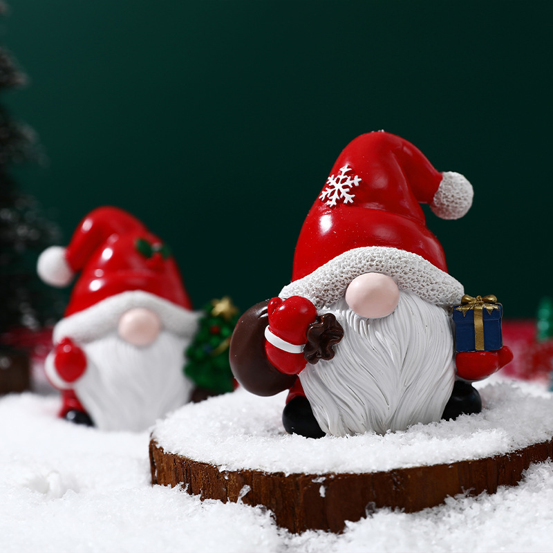 クリスマスのサンタクロースは装飾シーンのアイデアを飾っています。|undefined